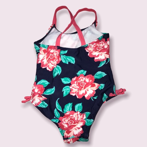 Carter’s Rose Print One-Piece Girl Swimsuit.  Size 3T. - Picture 2 of 6